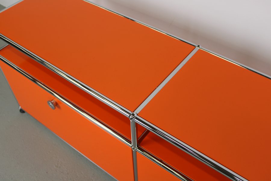 USM Haller Lowboard/TV meubel, Pure Orange - Afbeelding 6