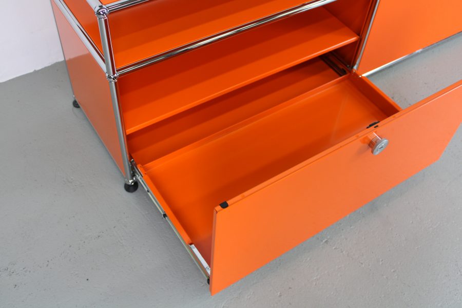 USM Haller Lowboard/TV meubel, Pure Orange - Afbeelding 4