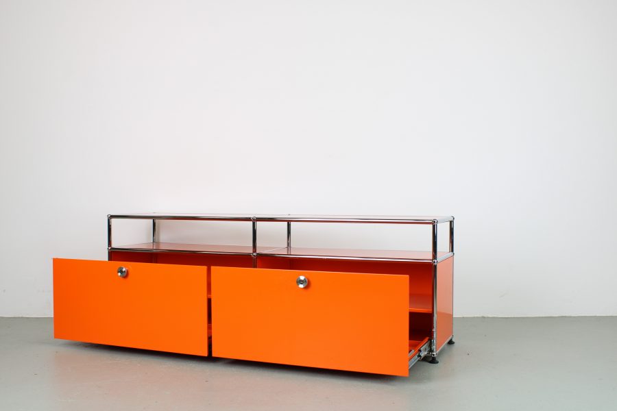 USM Haller Lowboard/TV meubel, Pure Orange - Afbeelding 2